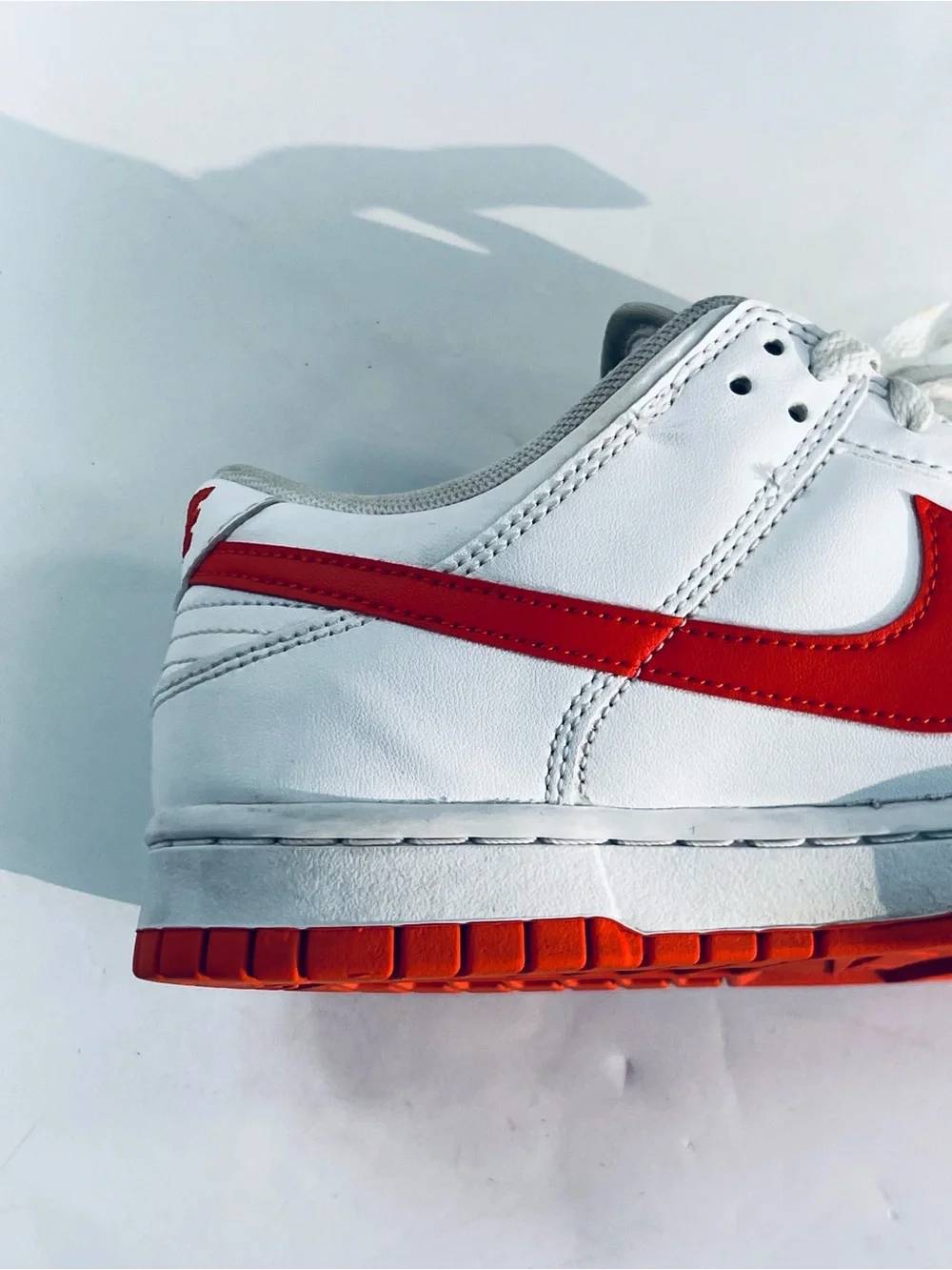 Nike Dunk Low Retro Shoes White Picante Red #DV0831-103 Men’s:8.5 Sneakers